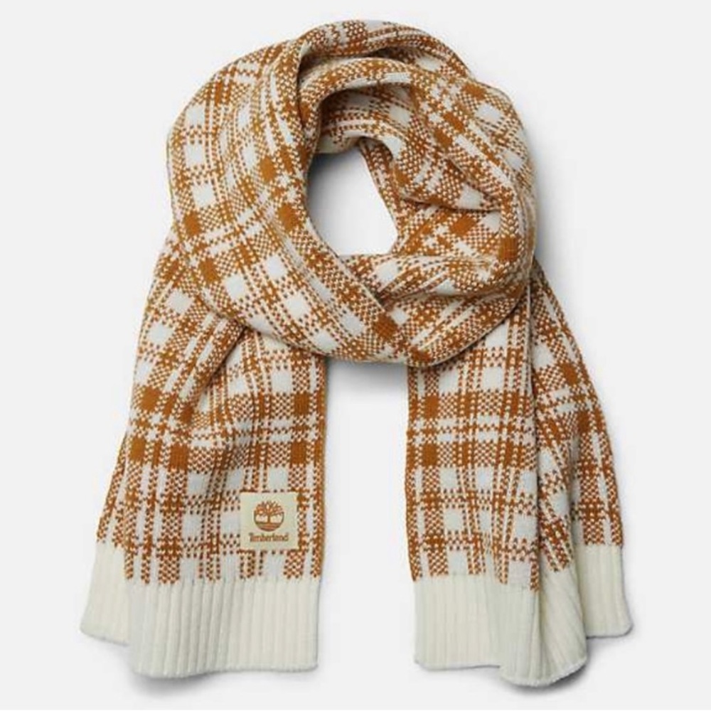 Timberland cream and gold scarf